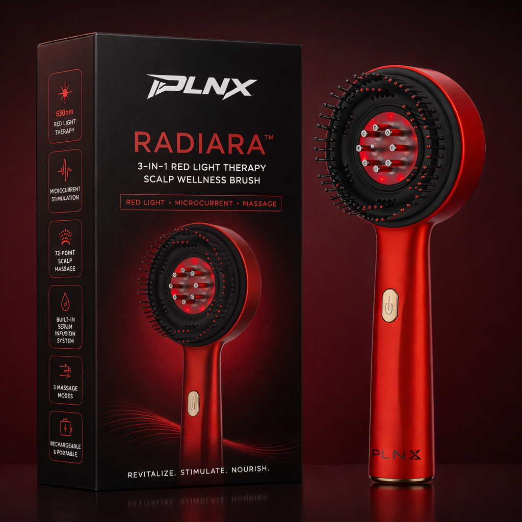 Polenox Radiara™ - Advanced Red Light Scalp Therapy Brush