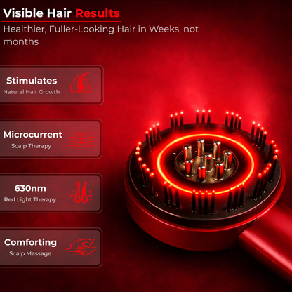 Polenox Radiara™ - Advanced Red Light Scalp Therapy Brush