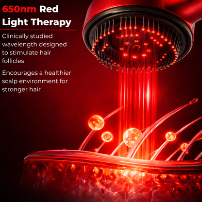 Polenox Radiara™ - Advanced Red Light Scalp Therapy Brush