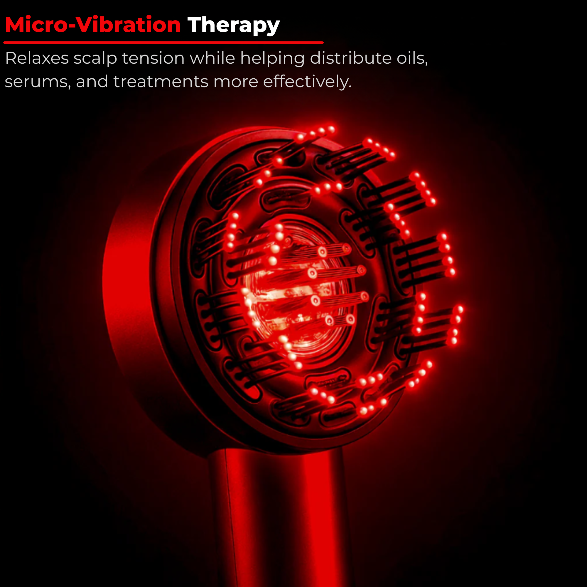 Polenox Radiara™ - Advanced Red Light Scalp Therapy Brush
