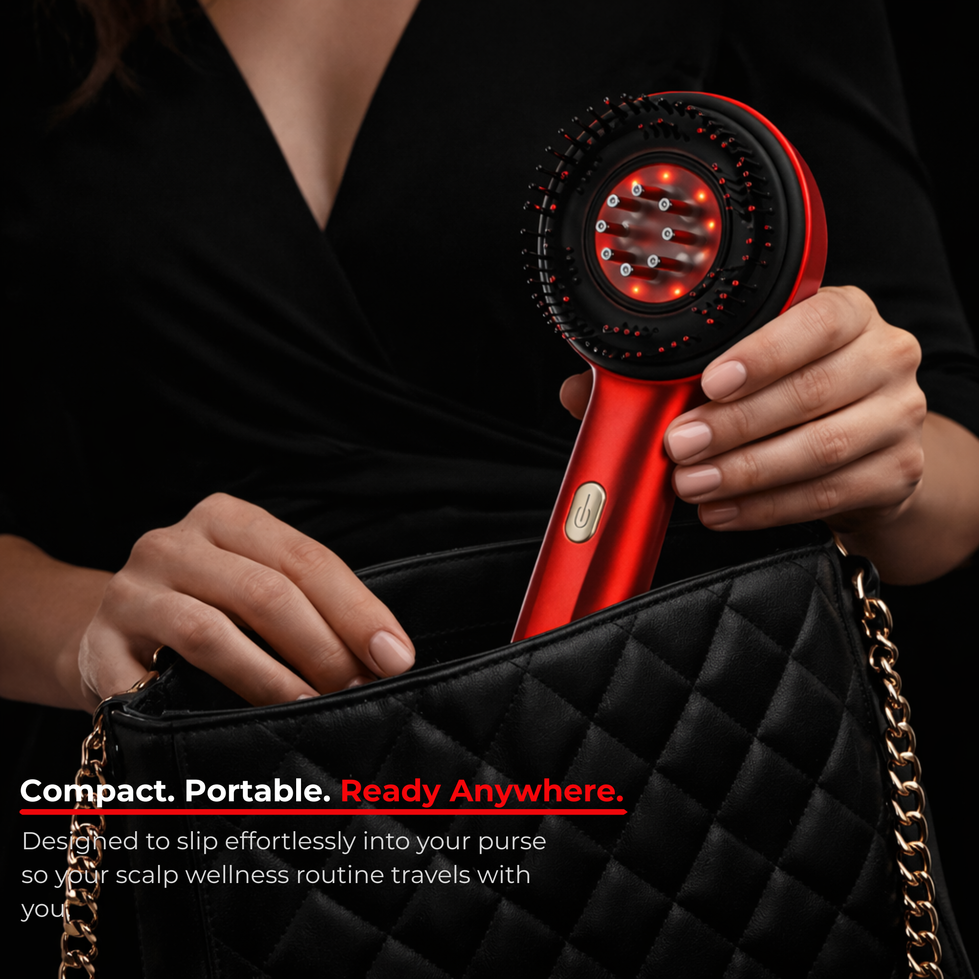 Polenox Radiara™ - Advanced Red Light Scalp Therapy Brush